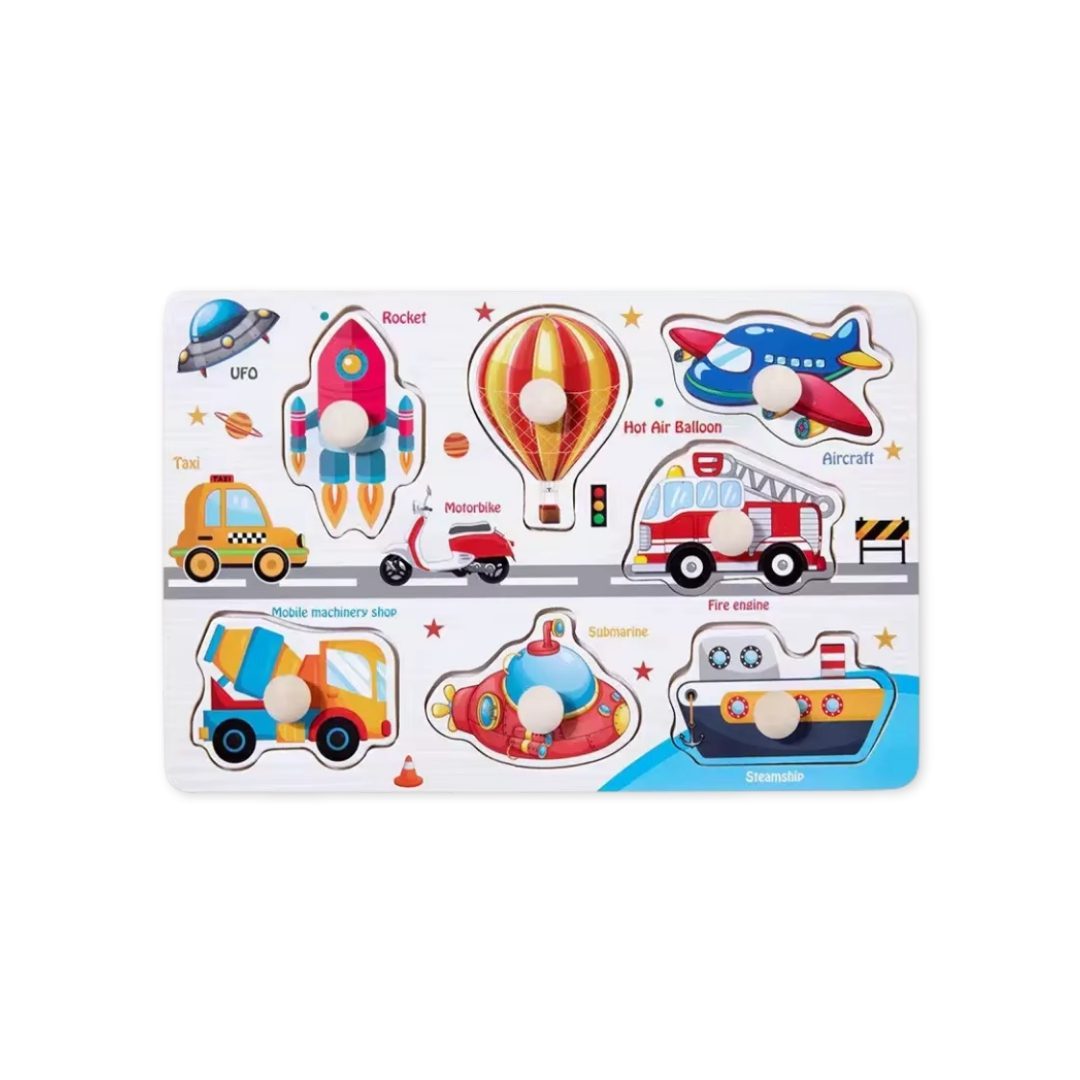 Medium wooden peg puzzle
