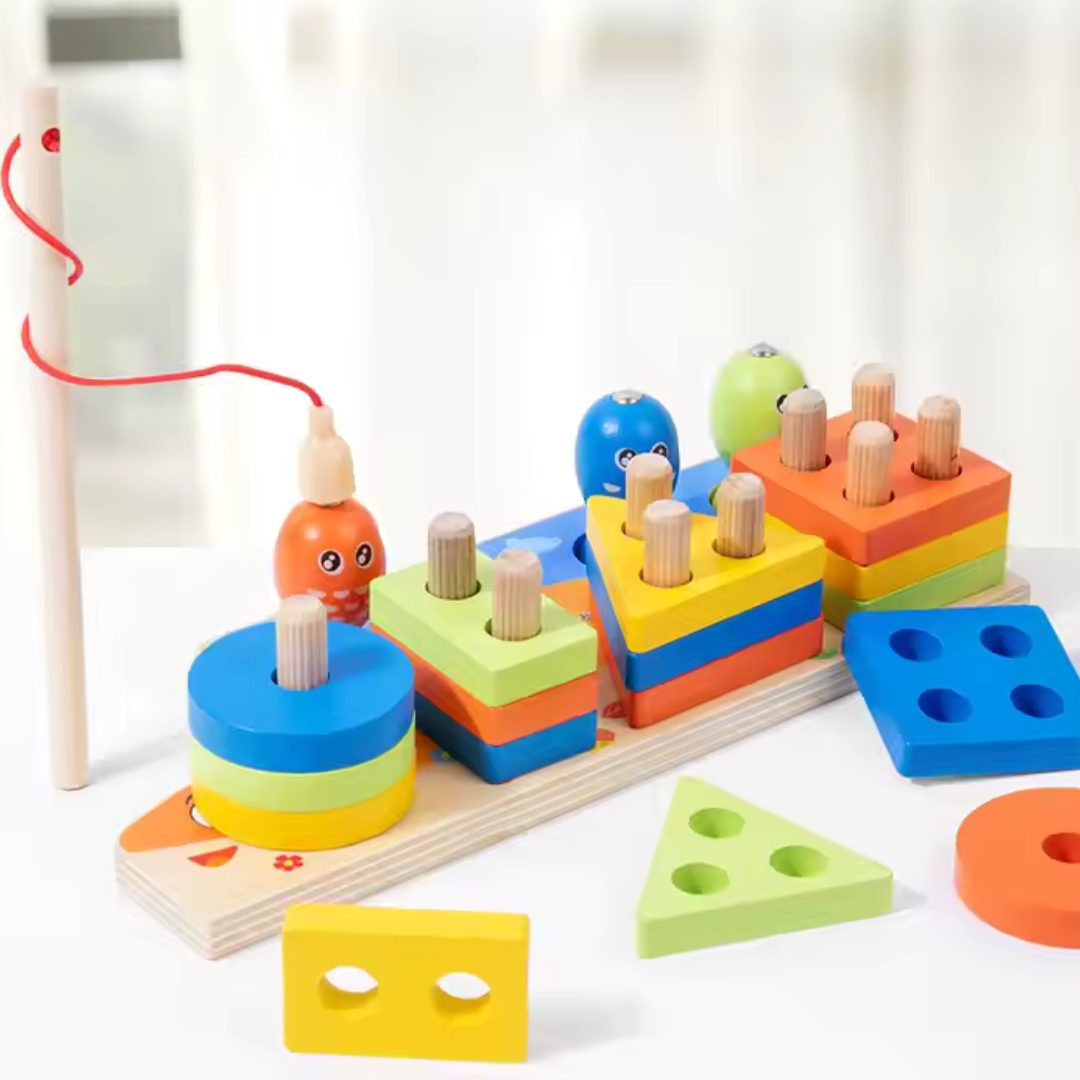 Montessori pre-school puzzle with fishing