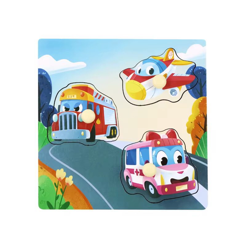 Small wooden peg puzzle