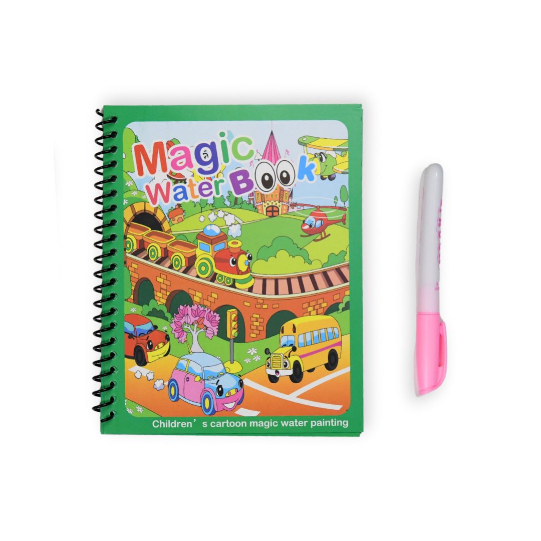 Reusable Magic Water Book for Kids comes with refillable brush