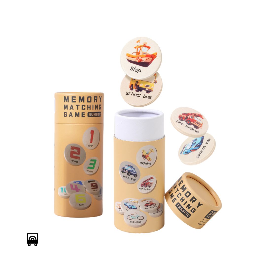 Wooden Logical Matching Memory Travel Game for Kids Family Party Toddler Educational Puzzles