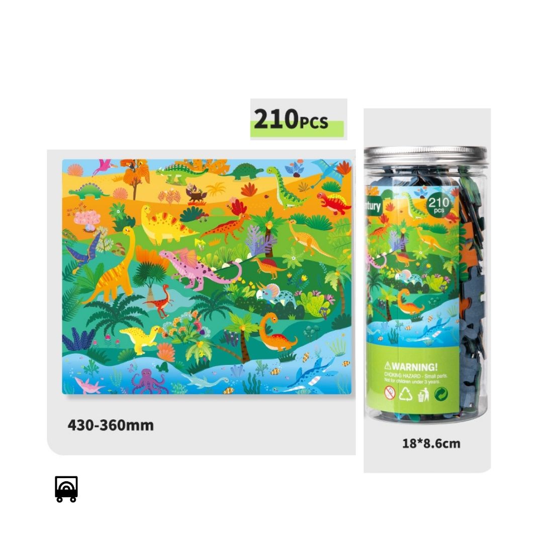 210 Pc – Tube Puzzle Toys Portable with Storage Bottle Educational Jigsaw Puzzles for Travel Play