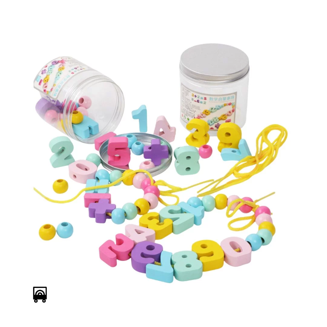 Digital Beaded Intellectual Development Baby Toys Early Education Kindergarten Threading Building Blocks