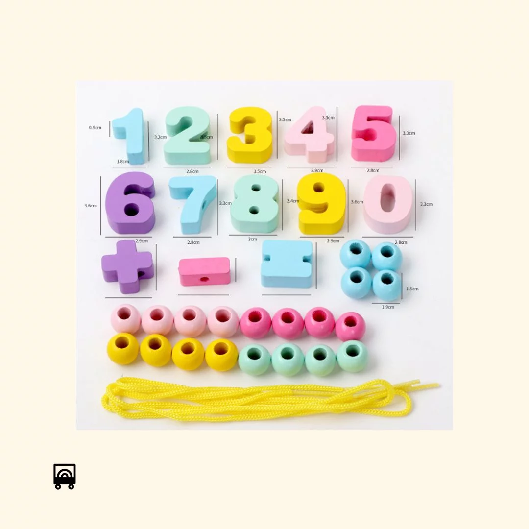 Digital Beaded Intellectual Development Baby Toys Early Education Kindergarten Threading Building Blocks