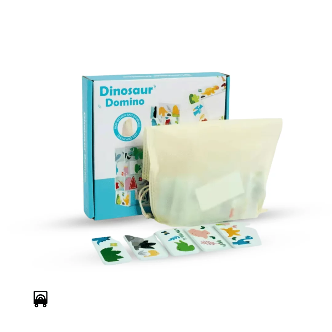Wooden Dinosaur Domino Matching Game