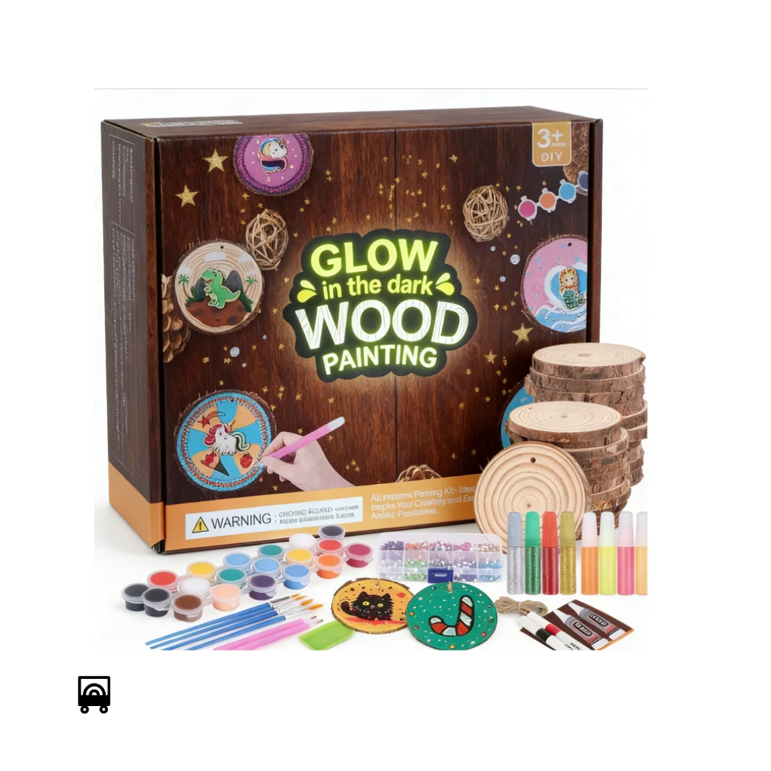 Glow in the Dark Wooden Painting & Craft Kit for Kids